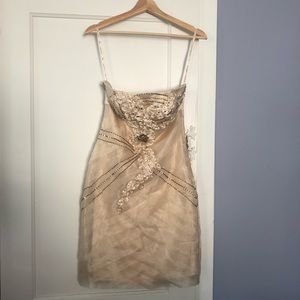 Dreamy Sue Wong Cocktail Dress in Blush color